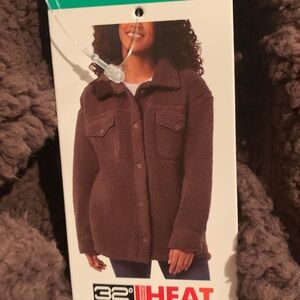 NEW 32 DEGREES HEAT BROWN LADIES' COZY SHIRT SZ XL/XXL